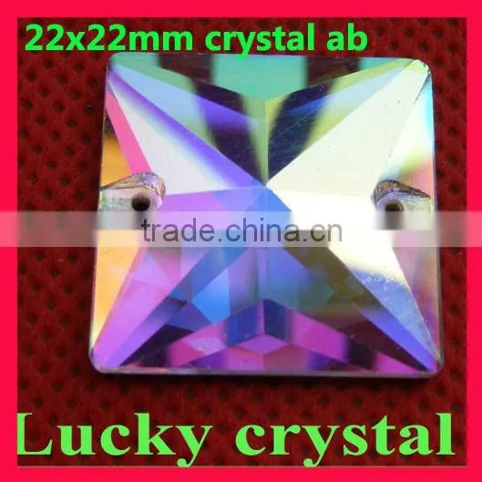 Hot seller wholesale sew-on crystal cosmic shape 20x16mm hematite color