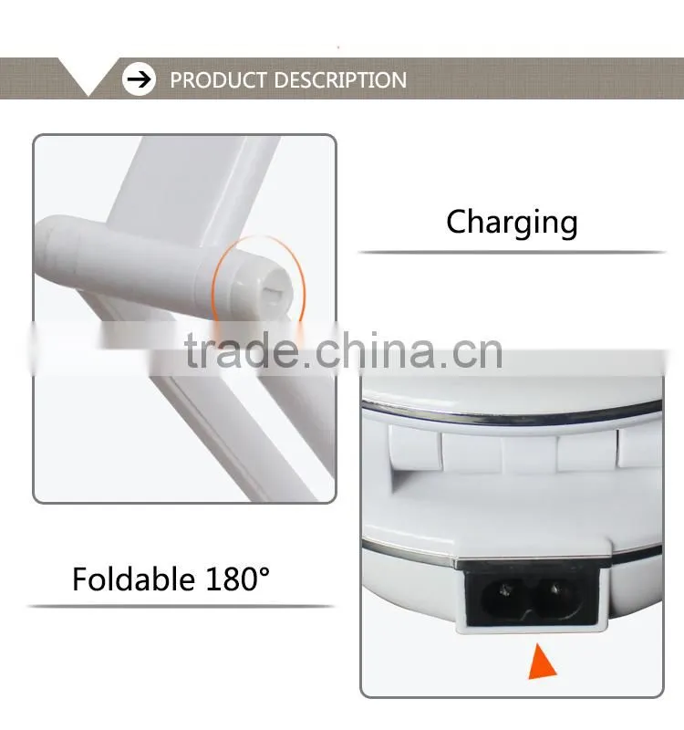 foldable led rechargeable desk lamp for study reading