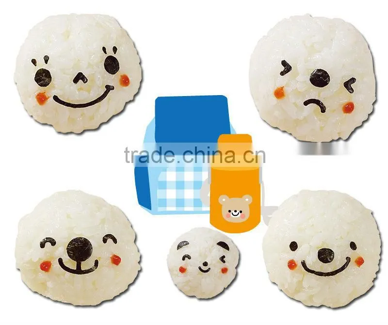 japanese food kitchenware lunch bento box gift cooking nori cutter punchers rice ball sushi mold onigiri machines Nori punch 3rd