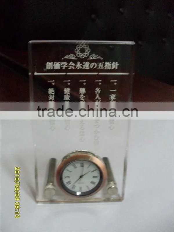 Design best selling blank glass crystal awards plaque