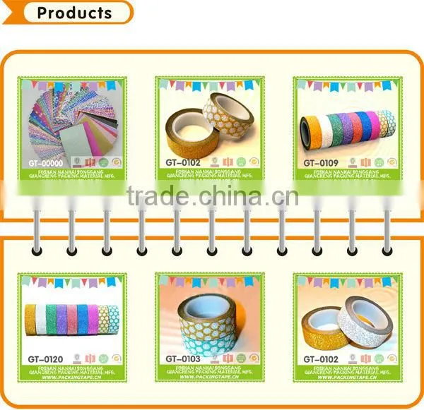 Custom printed glitter adhesive tape star pattern
