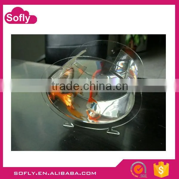 New Design Plexiglass Wall Aquarium Vertical, Round Glass Aquarium