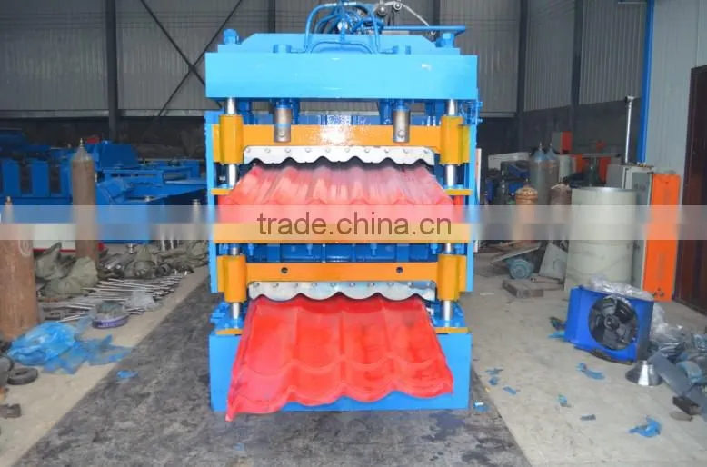 supply aluminum sheet automatic double layer roll forming machine