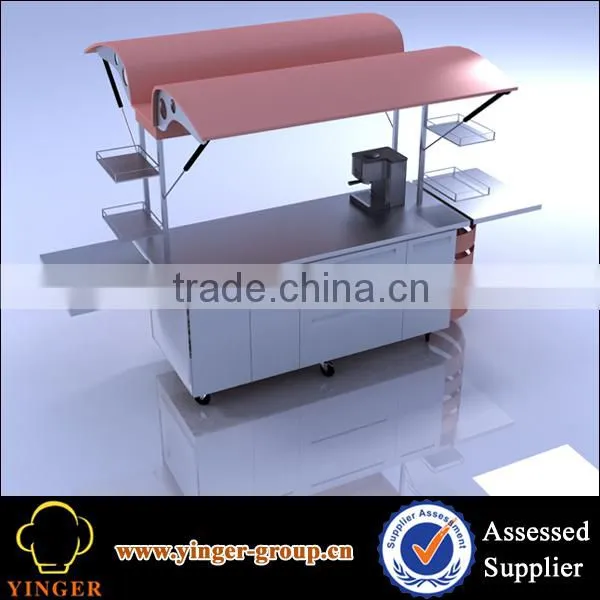 Customized Mobile Outdoor Street Vending Trailer/ Outdoor Retail Kiosks Coffee Cart Design