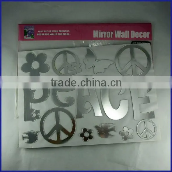removable decorative acrylic mirror sticker
