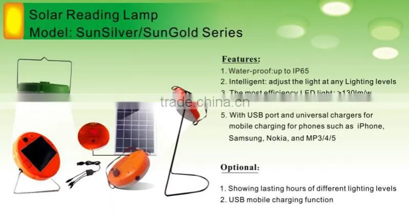 solar LED lantern IP65 with 3 steps dimmable 20LM-50LM-100LM