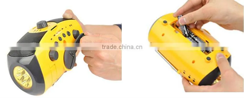Rechargeable emergency flashlight with speaker