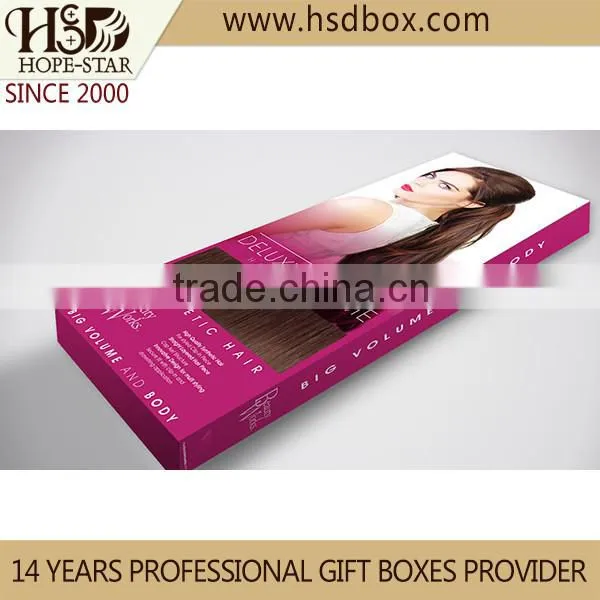 Fancy paper hair extension packaging box, hair dryer packaging box, hair extension paper box packaging made in china