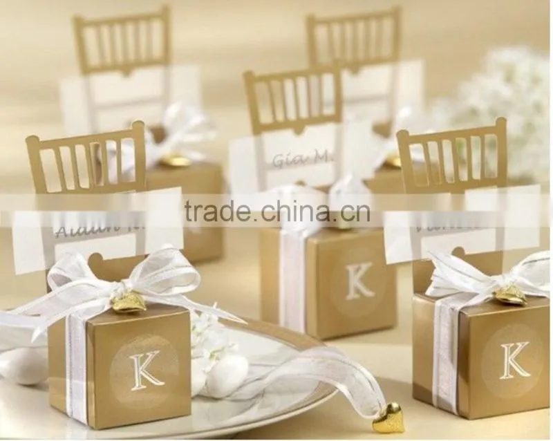 Miniature Gold Chair Treat Box Wedding Shower Favors