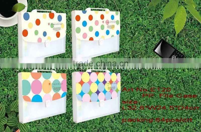 2015 New Design Hot Sale PP file case /waterproof A3 plastic bag for document