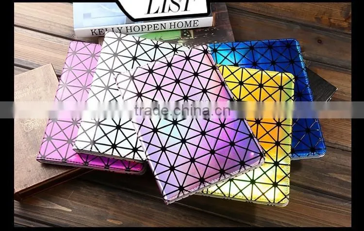 For iPad Mini Sleeve Leather Case Laser Drilling Flip Stand Cover Wallet Case