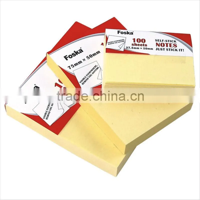 Hot Sale Yellow Offset Paper Self-stick/Mempo Pad/Notes