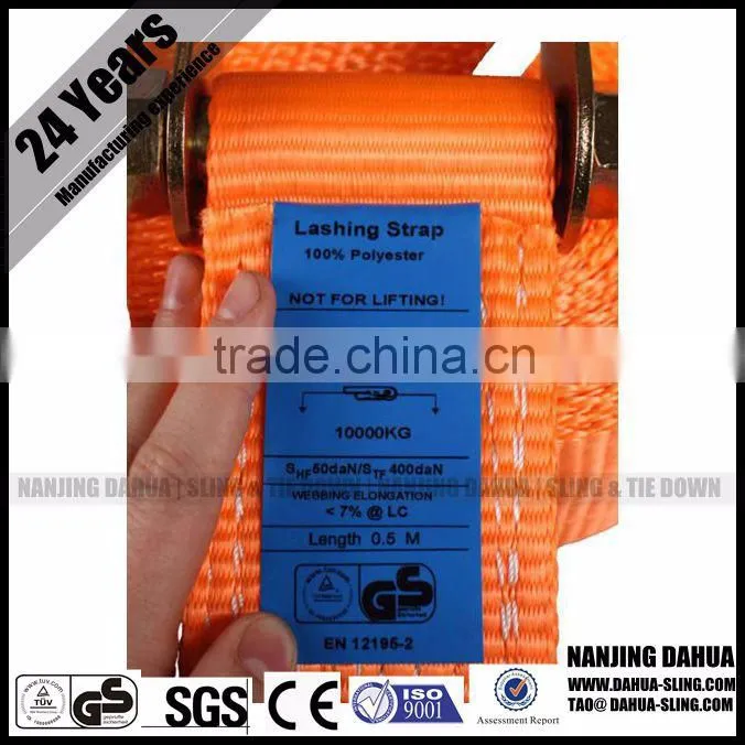 ratchet lashing factory EN 12195 CE ISO GA TUV GOLD SUPPLIER