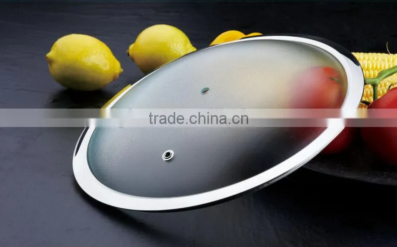 frosted high dome glass lid