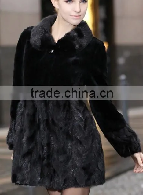 Fashion genuine mink fur coat for women MC09