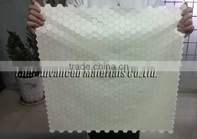 Alumina ceramic mat, square, hexagonal ceramic element with net backing