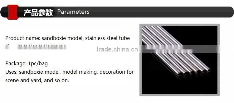 Stainless steel tube pipe outer, diameter 2mm, two length 100mm 200mm