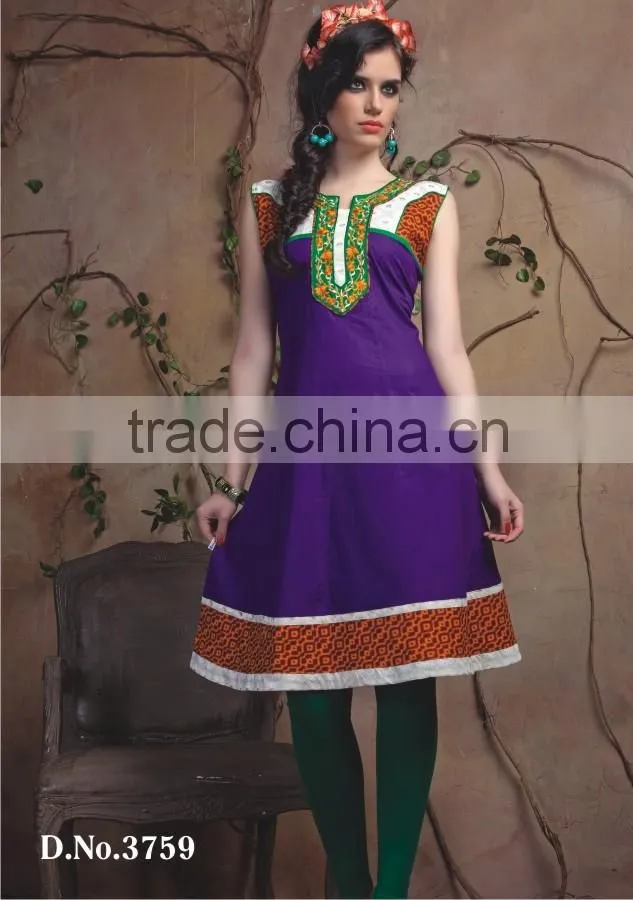 Pure Cotton Lahariya Style Printed Kurti