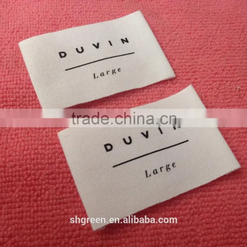 Non-toxic cotton printing label,washing cotton tags