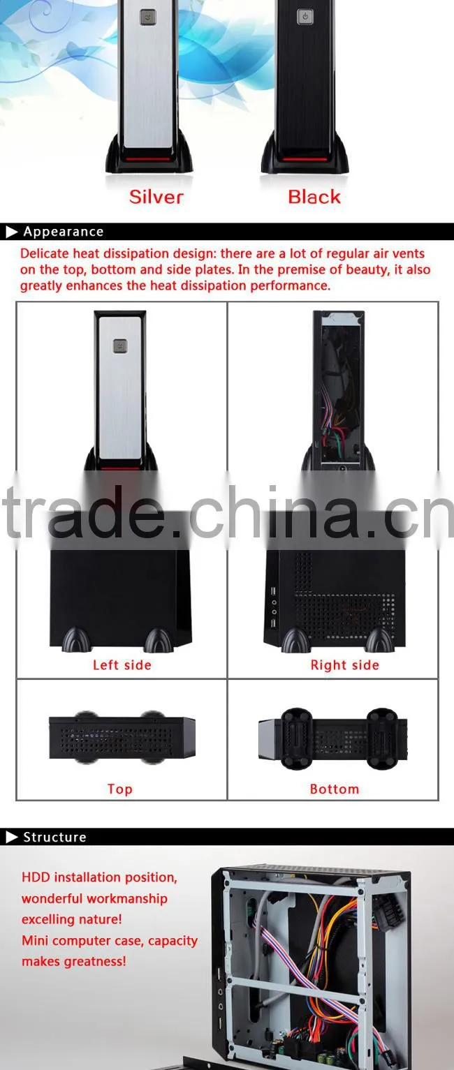Realan E 3019 Mini ITX Computer Rack case With Power Supply, SECC 0.6mm, 2.5 HDD 3.5 HDD, Wifi COM USB Audio