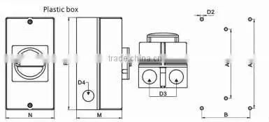 plastic box cam switch change over switch 100 300011