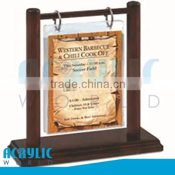 a5 wooden clipboard menu holders for restaurant