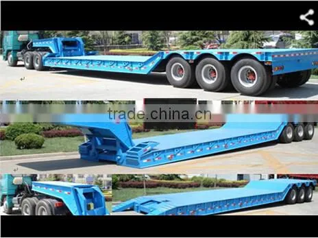 heavy duty 6 axles 60 ton extendable low bed trailer to transport balde