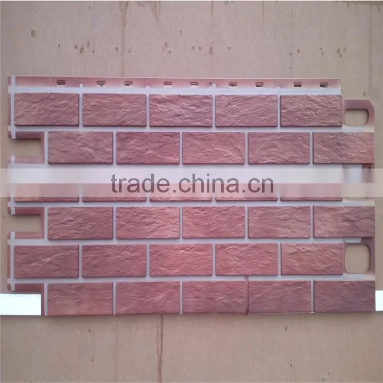 Faux stone Brick Exterior Wall panel plastic wall siding