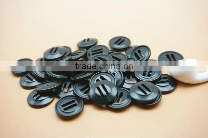 2 Holes Fancy Black Natural Corozo Nut Coat Buttons