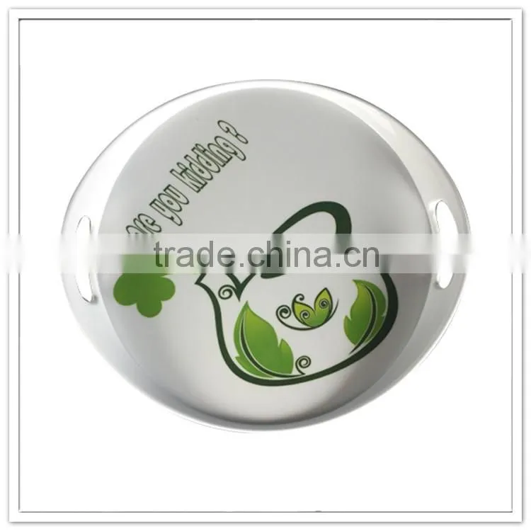 New melamine handle tray high quality plastic serving tray