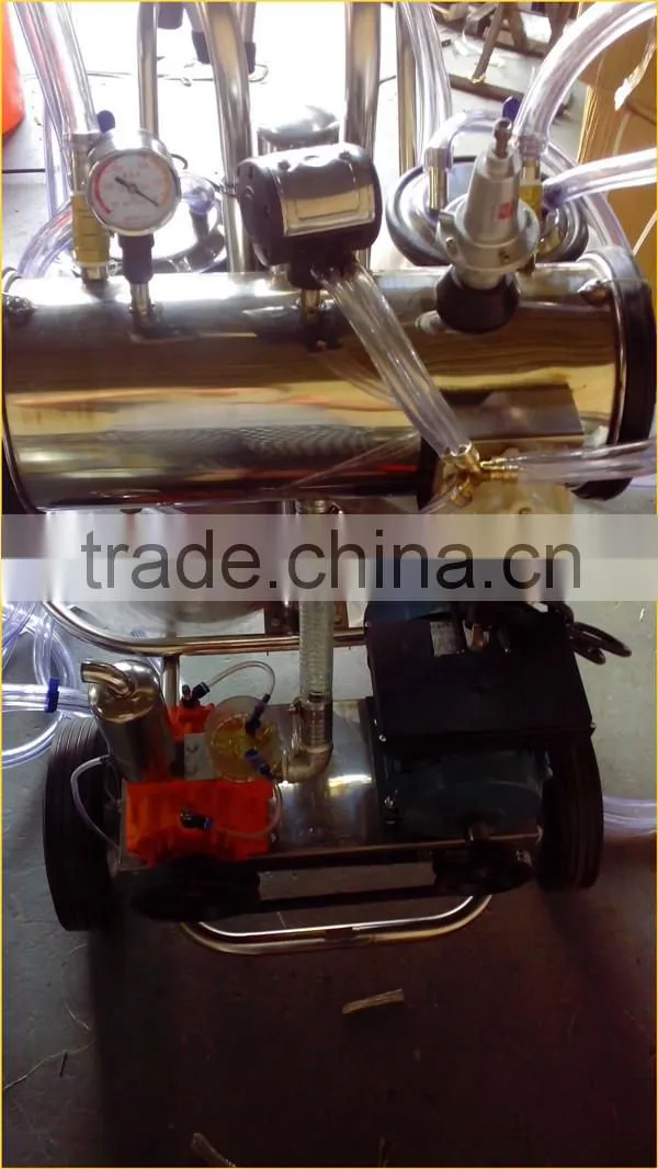 rotary vane vacuum pump type milking machine (two buckets)