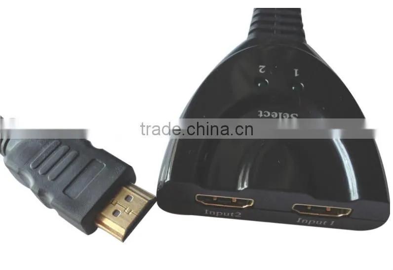 2 Port HDMI Switch / Switcher / Selector / Splitter With Accessory Wire Winder