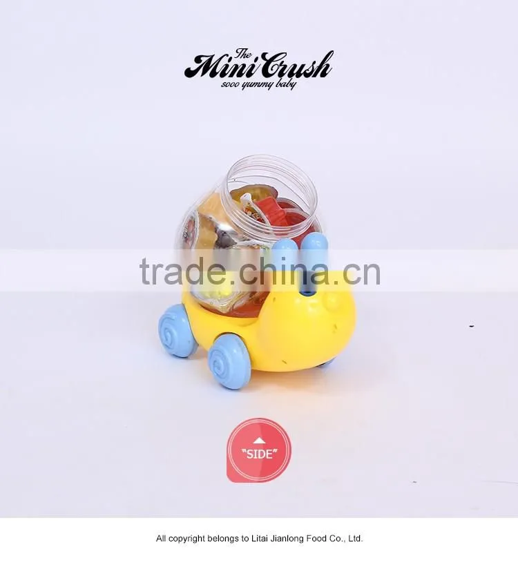 Mini cute snail toys package assorted fruit flavor lychee coconut jelly cup