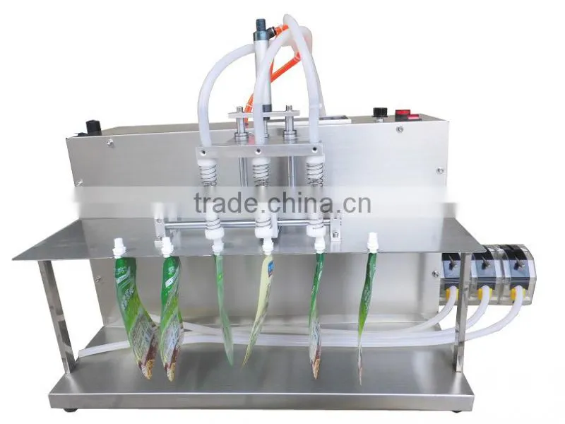 Electric Digital Control 6L Flow Rate 3 Nozzles Spout Bag Filling Machine For Spice Water