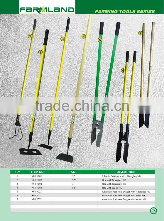China factory Anti-Slip Grip green carbon steel American post hole digger transplant tools