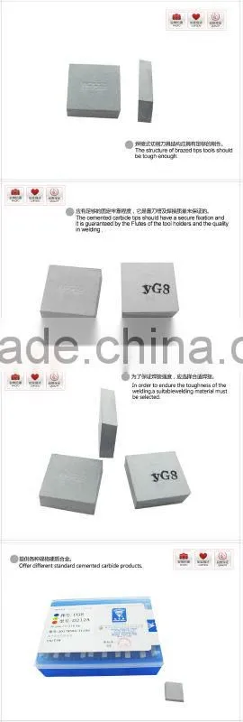 YG8 K20 China carbide inserts for face milling cutter tools