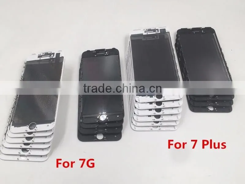 LCD Outer front glass with preinstalled with Cold Press Frame OCA optical gule polarizer film for iphone