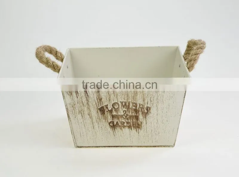cheap sale rustic home decoration garden ornaments unbreakable floral big square flower pots