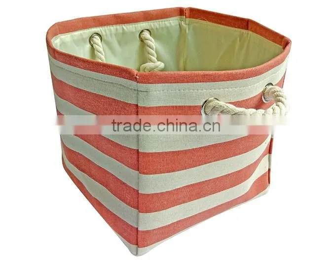Store More / OEM Weaving Foldable Sundry Storage Bin With Cotton Rope Handle