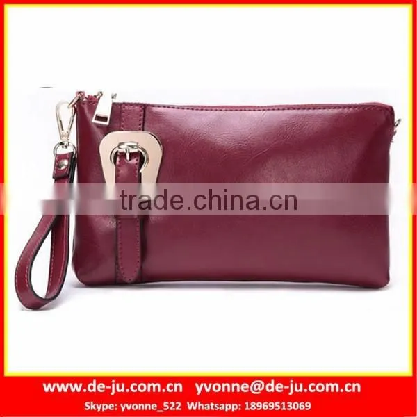 Unisex Leather Quilted Long Wallet