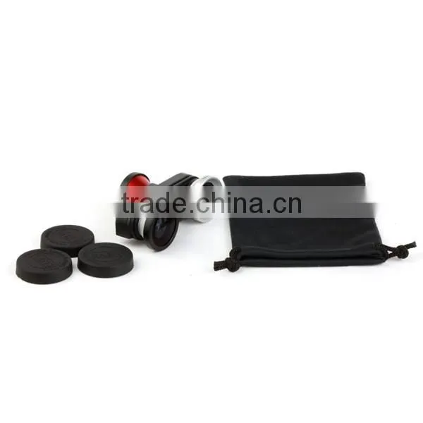 Wholesale Camera Lens 4 IN 1 Wide Angle, Universal clip selfie cam mobile phone lens, wide lens for all smartphone