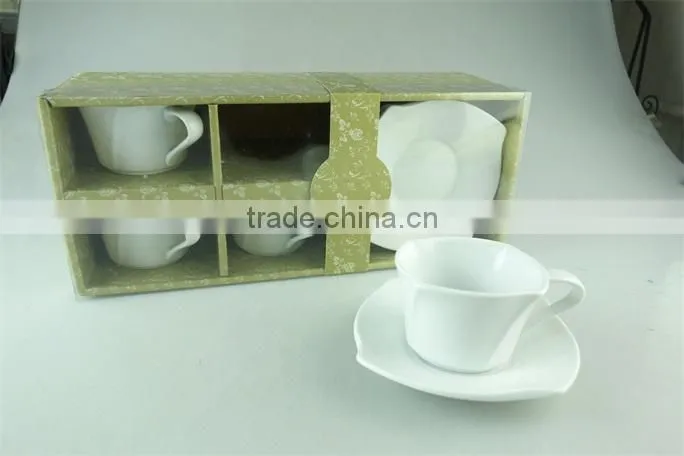 Wholesale Promotional Ceramic Coffee Tea Cup with two handles, cheap coffee cup in stock