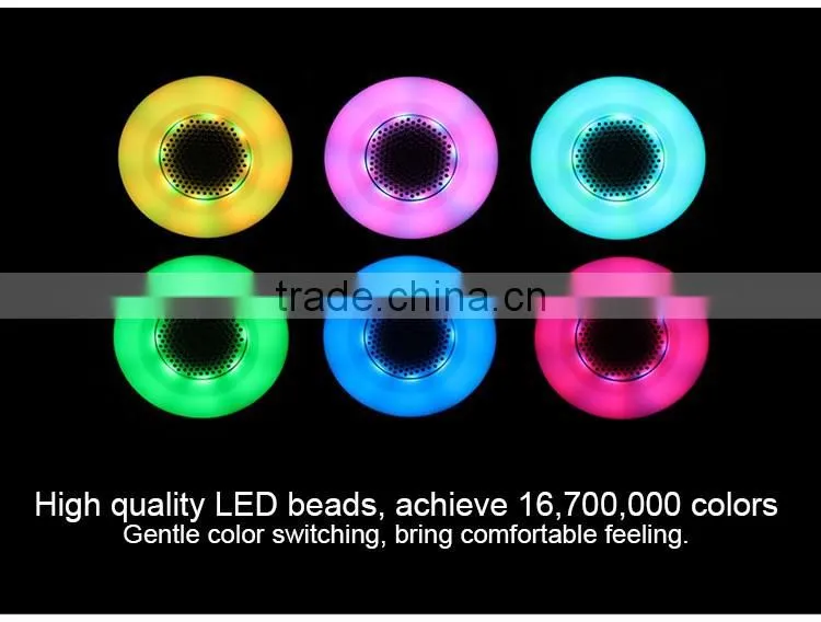 2017 innovative music mini audio e27 t2219 bluetooth speaker led bulb with app remote