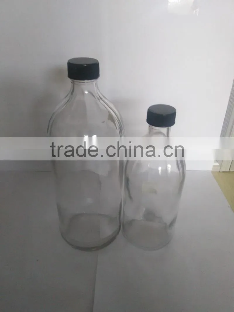 Shandong Zibo 450ml small glass bottle and 900ml big glass bollte