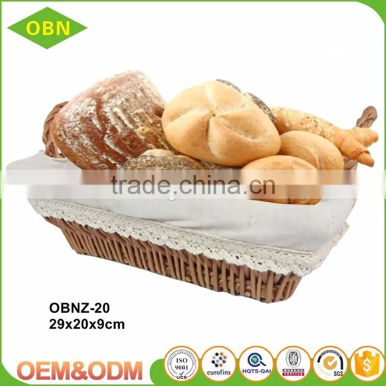 Natural Removable Cotton Linen Cheap Baby Toy Storage Basket Empty Wicker Bread Basket for Sale