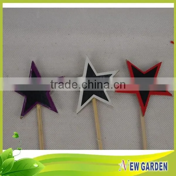Decorative Painted Green Natural Bamboo Flower Pot Stick and Pendant
