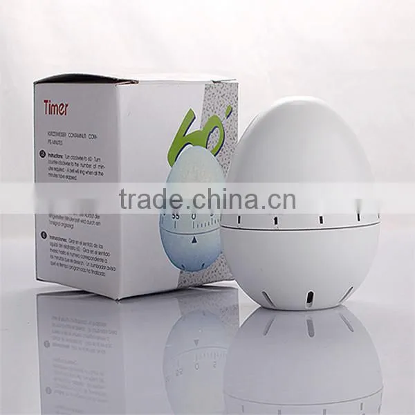 Plastic egg clock timer in portable and unique feature