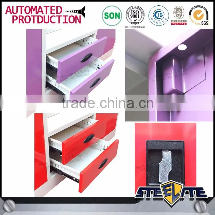 Metal locker wardrobe two doors steel locker with mirror