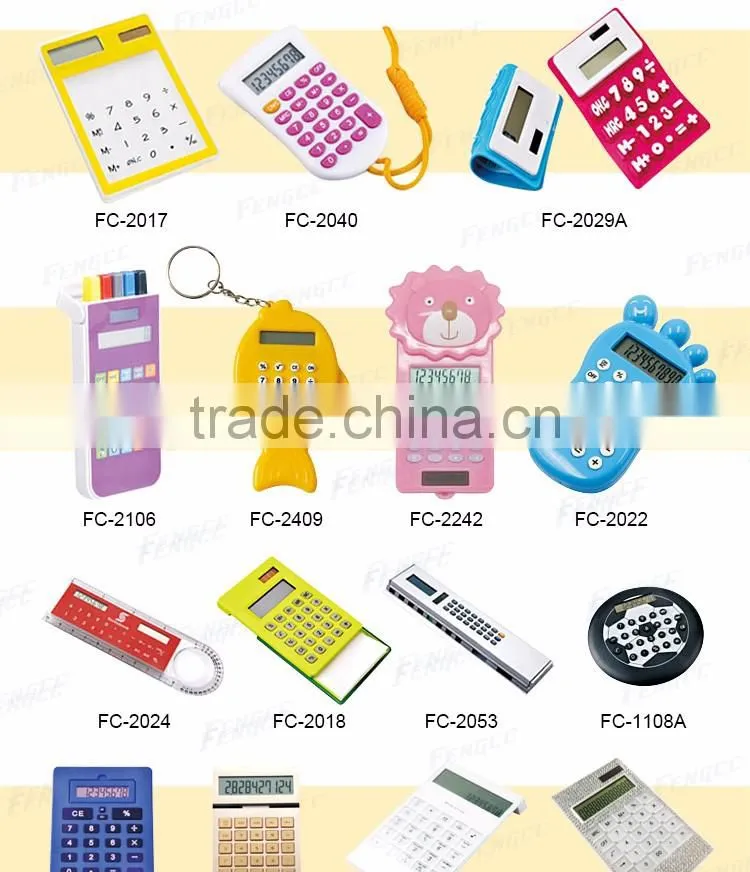 finance fashion Multi-function Rubber calculator lcd display
