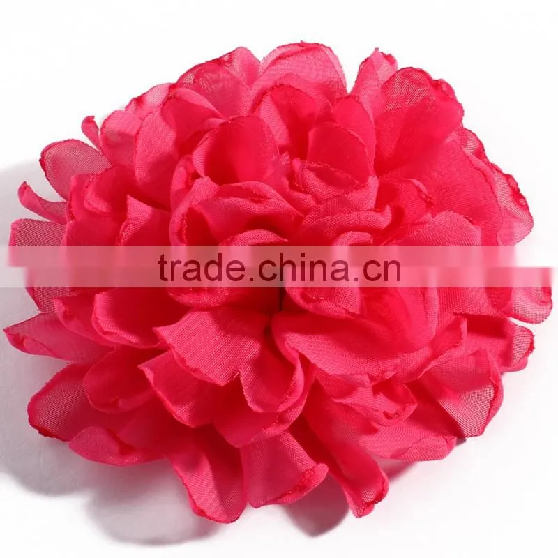 handmade singe organza flower clip for kids hair accessories